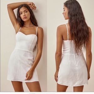 Reformation Roarke linen mini dress